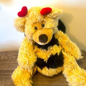 Russ Berrie Breezy Bumble Bee Valentine's Teddy Bear Plush Stuffed Animal